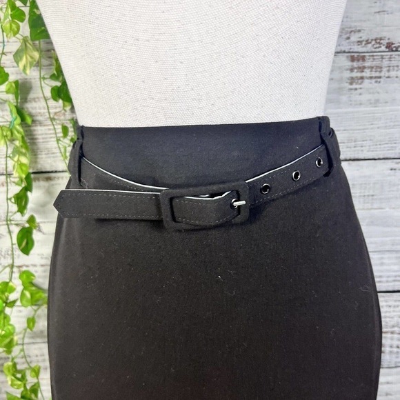 JM Collection Tummy Control Skirt sz 10 Black Classic Straight Pencil Knee Slim - Picture 4 of 12